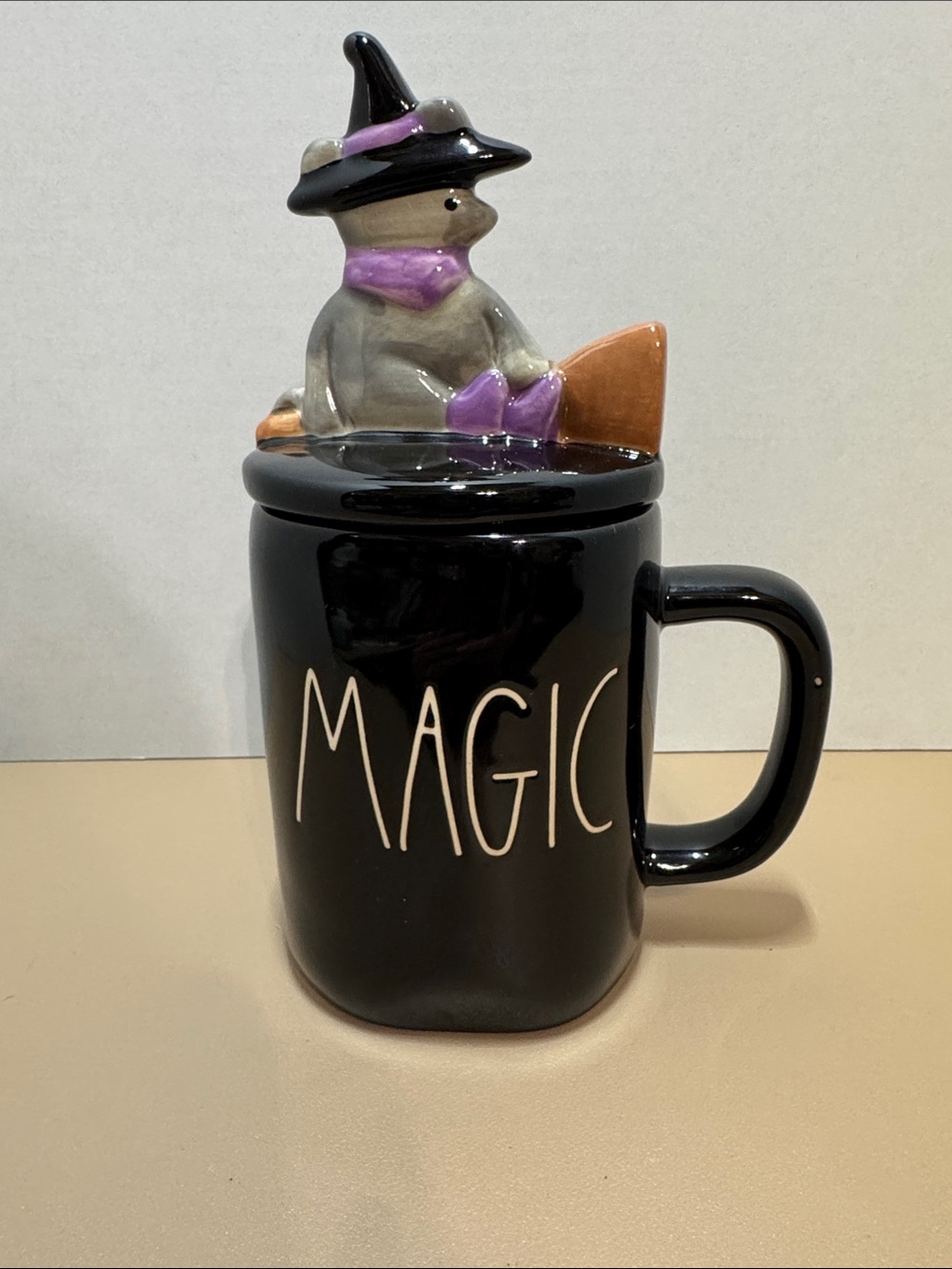 Rae Dunn Black "MAGIC" Witch Lid Mug